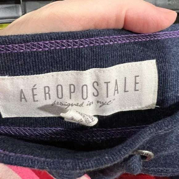 NEW‎ NWT heather navy blue Aeropostale jogger sweats Sz L large - Picture 4 of 8